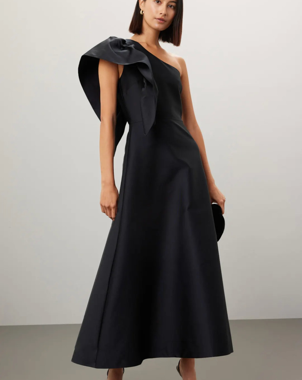 Dea Kudibal Black Silk Gown XL Formal Classic Old Money Flattering Designer $579